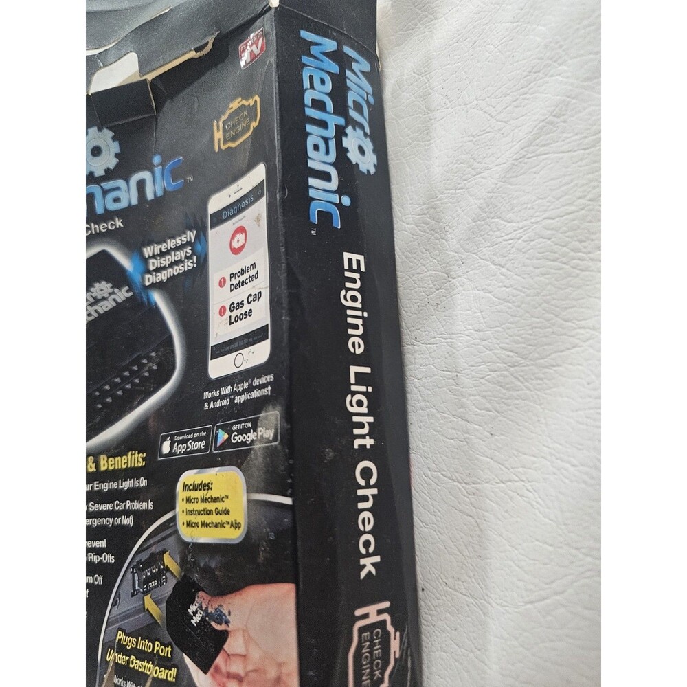 Micro Mechanic Wireless OBD2 Car Diagnostic Scanner Engine Code Reader Untested - Picture 3 of 6